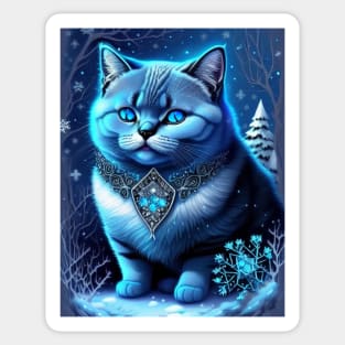 Blue Shimmering British Shorthair Sticker